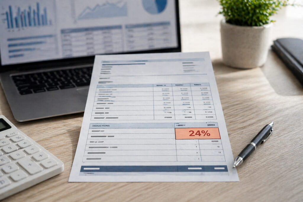 Example of backup withholding risk when learning how to fill out a W9 form correctly